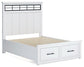 Ashbryn  Panel Storage Bed With Mirrored Dresser And Chest