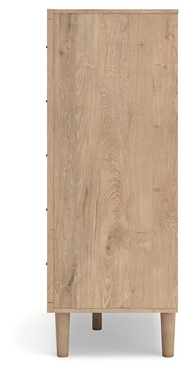 Cielden  Panel Headboard With Mirrored Dresser And Chest