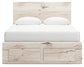 Lawroy  Panel Storage Bed With Mirrored Dresser And Chest
