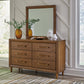 Lyncott  Upholstered Bed With Mirrored Dresser And Chest