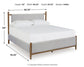 Lyncott California  Upholstered Bed With Mirrored Dresser And Chest