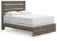 Graystorm  Panel Bed With Mirrored Dresser And Nightstand