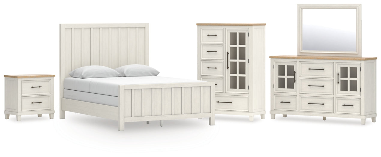 Shaybrock  Panel Bed With Mirrored Dresser, Chest And Nightstand