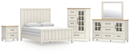 Shaybrock  Panel Bed With Mirrored Dresser, Chest And Nightstand