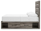 Graystorm  Panel Bed With Storage With Mirrored Dresser And Chest