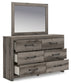 Graystorm  Panel Bed With Storage With Mirrored Dresser And Nightstand