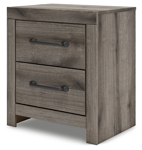 Graystorm  Panel Bed With Storage With Mirrored Dresser And Nightstand