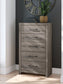 Graystorm  Panel Bed With Storage With Mirrored Dresser And Chest