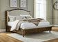 Sturlayne  Upholstered Panel Bed With Mirrored Dresser