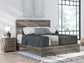 Graystorm  Panel Bed With Mirrored Dresser And Nightstand