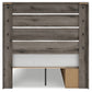 Graystorm  Panel Bed With Storage With Mirrored Dresser