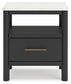 Cadmori  Upholstered Bed With Mirrored Dresser, Chest And Nightstand