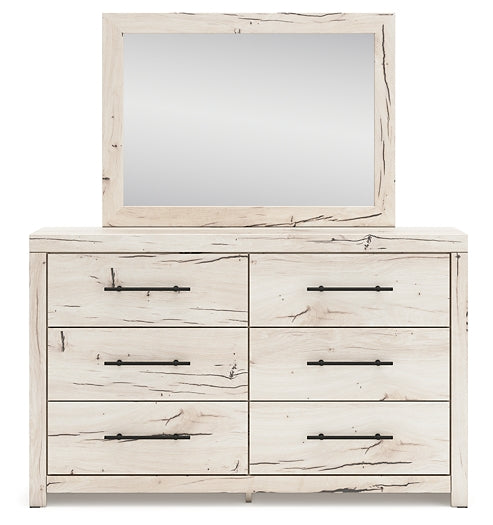 Lawroy  Panel Bed With Storage With Mirrored Dresser And Chest
