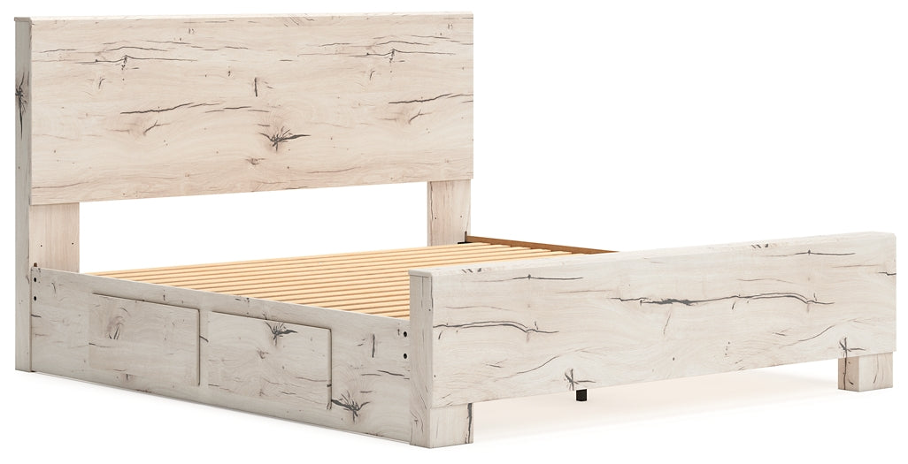 Lawroy  Panel Bed With Mirrored Dresser And Chest