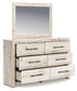 Lawroy  Panel Bed With Storage With Mirrored Dresser And Chest