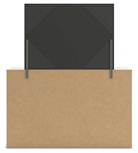 Lawroy  Panel Headboard With Mirrored Dresser And Nightstand