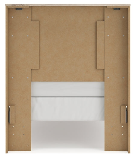 Lawroy  Panel Headboard With Mirrored Dresser And Nightstand