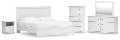 Bostwick Shoals  Panel Bed With Mirrored Dresser, Chest And Nightstand
