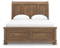 Feddinger  Storage Sleigh Bed With Mirrored Dresser