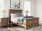 Feddinger  Panel Bed With Mirrored Dresser, Chest And Nightstand