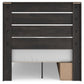 Hollivern  Panel Bed With Storage With Mirrored Dresser