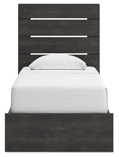 Hollivern  Panel Bed With Storage With Mirrored Dresser, Chest And Nightstand