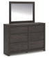Fraluna  Panel Storage Bed With Mirrored Dresser, Chest And Nightstand