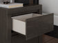 Fraluna  Panel Storage Bed With Mirrored Dresser, Chest And Nightstand