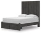 Fraluna  Panel Storage Bed With Mirrored Dresser And Chest