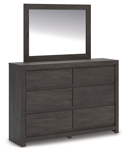 Fraluna  Panel Storage Bed With Mirrored Dresser