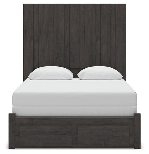 Fraluna  Panel Storage Bed With Mirrored Dresser
