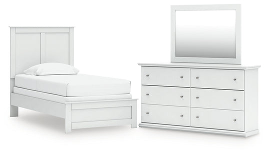 Bostwick Shoals  Panel Bed With Mirrored Dresser