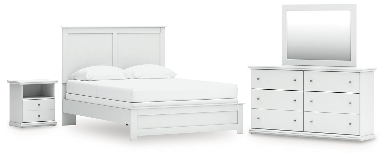 Bostwick Shoals  Panel Bed With Mirrored Dresser And Nightstand