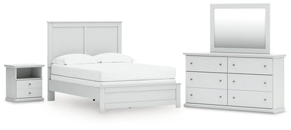 Bostwick Shoals  Panel Bed With Mirrored Dresser And Nightstand