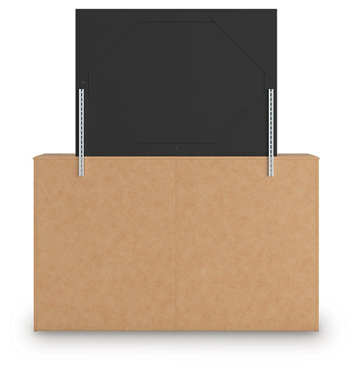 Aleaport  Panel Bed With Mirrored Dresser