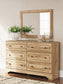 Aleaport  Panel Bed With Mirrored Dresser