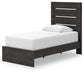 Hollivern  Panel Storage Bed With Mirrored Dresser, Chest And Nightstand