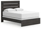 Hollivern  Panel Bed With Mirrored Dresser