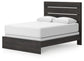 Hollivern  Panel Bed With Mirrored Dresser