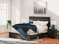 Hollivern  Panel Bed With Mirrored Dresser And Nightstand