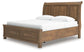 Feddinger  Storage Sleigh Bed With Mirrored Dresser, Chest And Nightstand