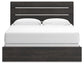 Hollivern  Panel Bed With Mirrored Dresser And Chest