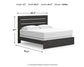 Hollivern  Panel Bed With Mirrored Dresser And Chest