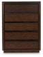 Dilenno  Canopy Bed With Mirrored Dresser And Chest
