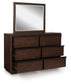 Dilenno California  Canopy Bed With Mirrored Dresser, Chest And Nightstand