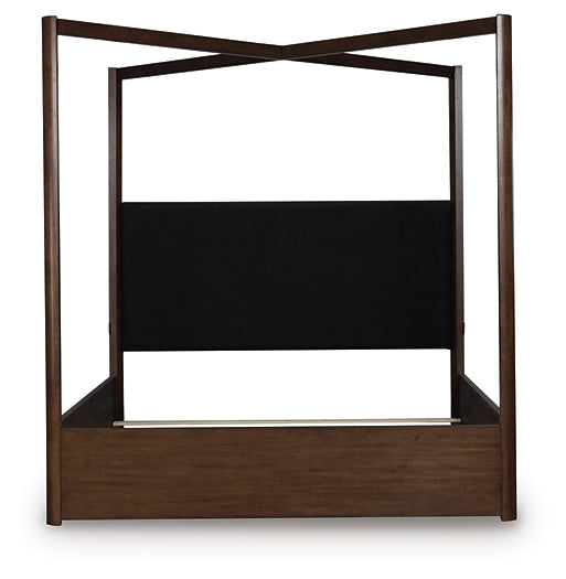 Dilenno California  Canopy Bed With Mirrored Dresser, Chest And Nightstand