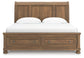 Feddinger  Storage Sleigh Bed With Mirrored Dresser And Chest