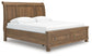 Feddinger  Storage Sleigh Bed With Mirrored Dresser And Chest