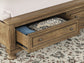 Feddinger  Storage Sleigh Bed With Mirrored Dresser And Chest