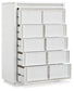 Chalanna  Upholstered Storage Bed With Mirrored Dresser And Chest